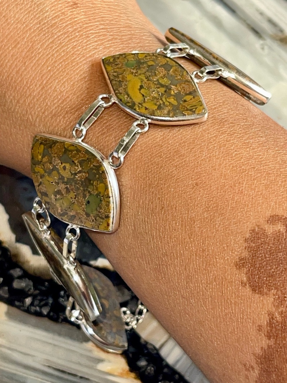 Dainty Ajooba Fruit Jasper Crystal Bracelet